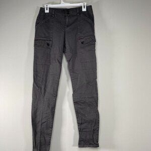 Banana Republic Cargo Pants Women's 8 Long Low Rise Gray Casual